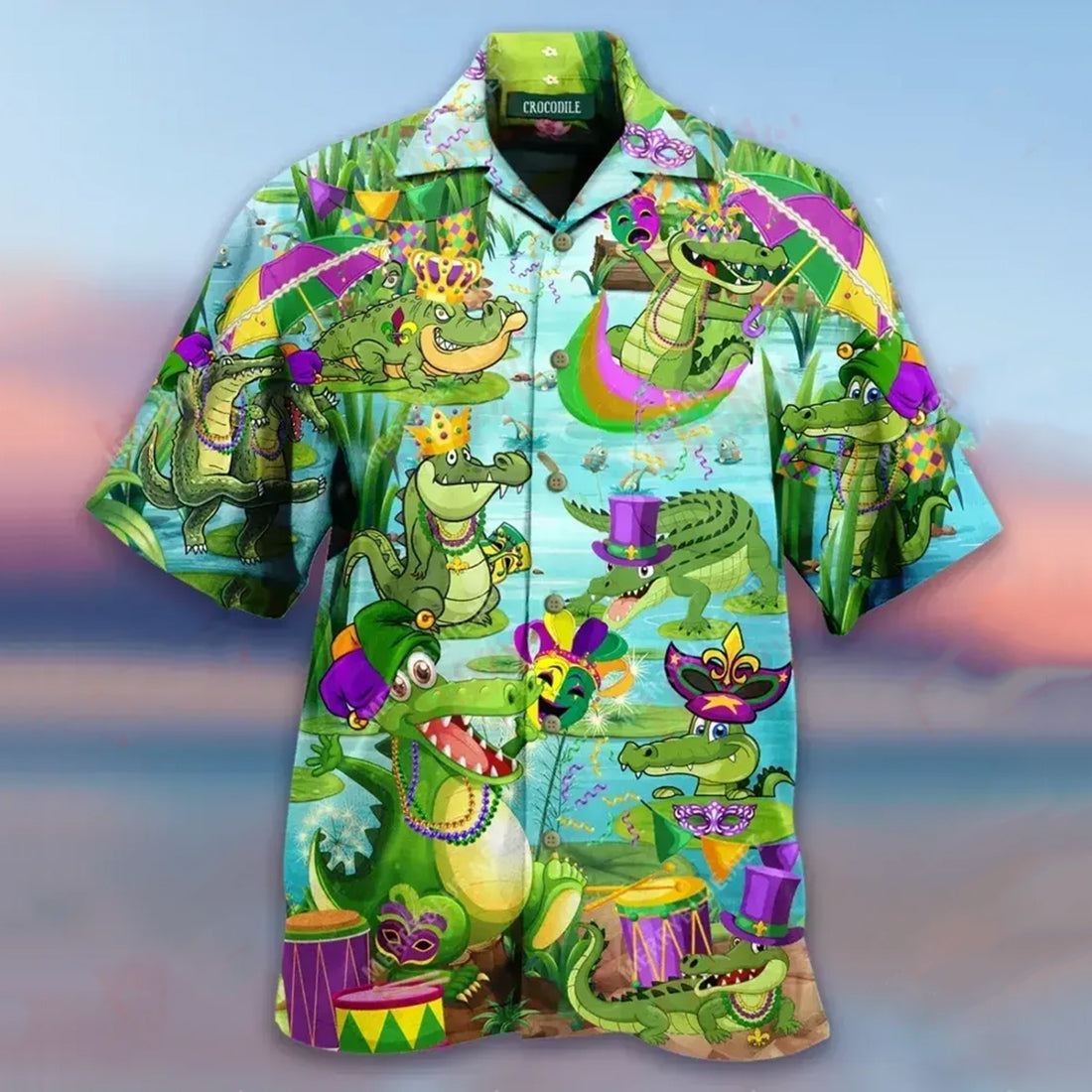 Alligators Funny Mardi Gras Hawaii Shirts Ha81364