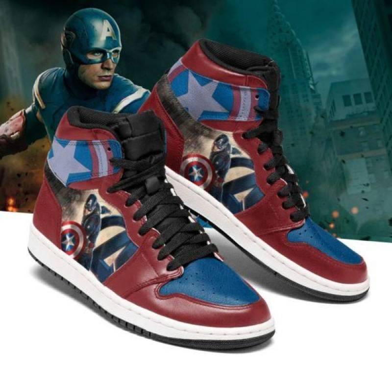 Captain America 03 Air Jordan Sport Custom Sneakers