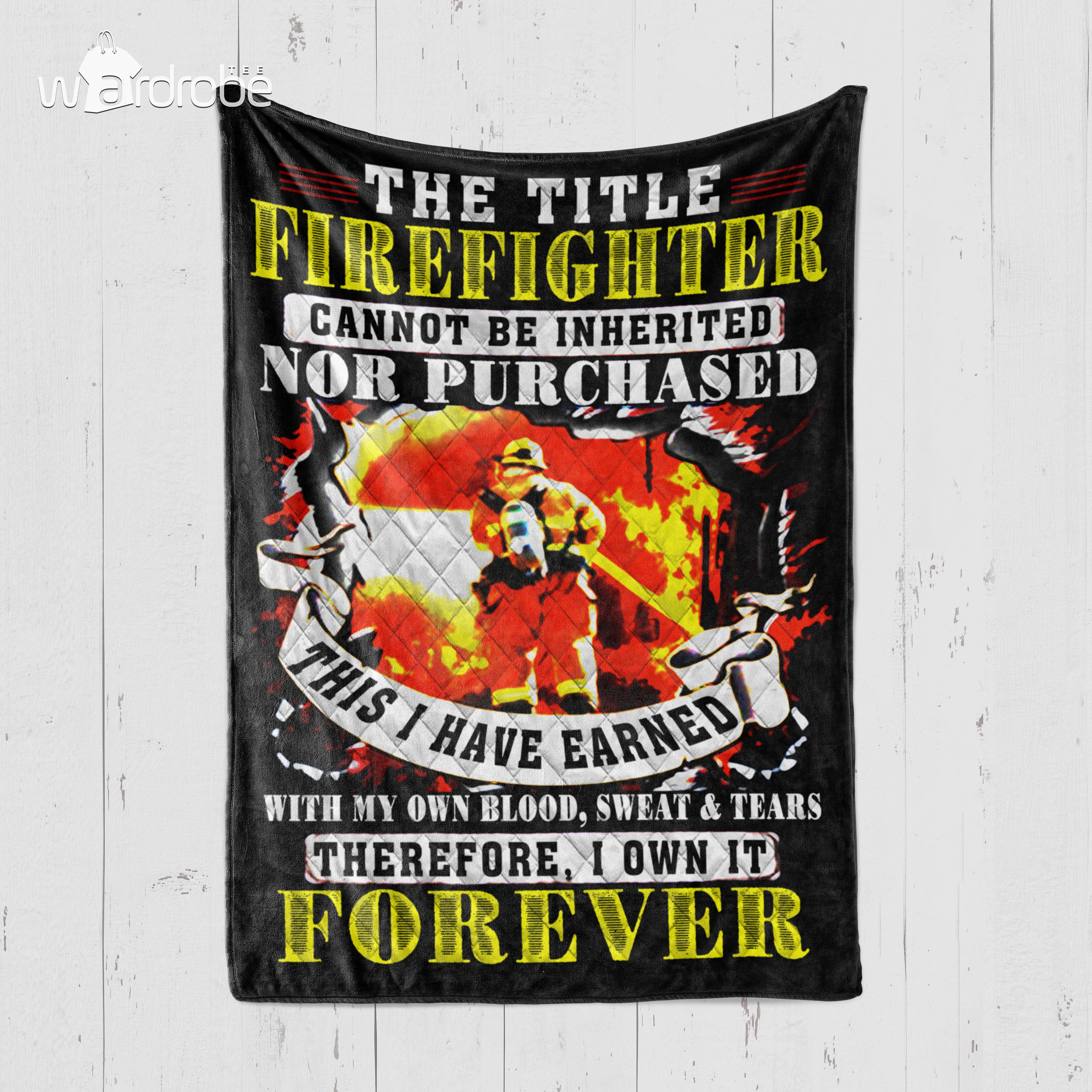 Custom Blanket The Title Firefighter Blanket – Quilt Blanket