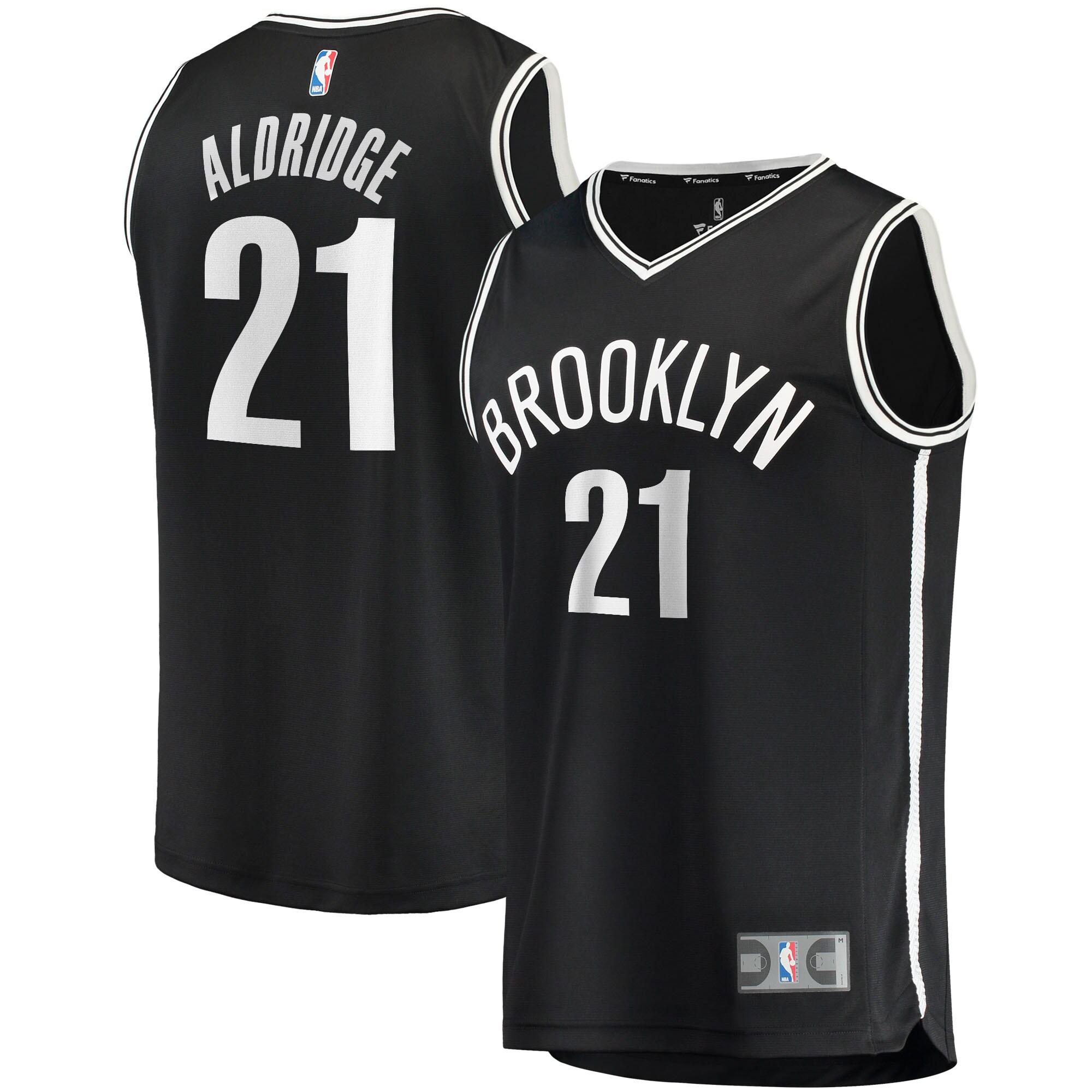 LaMarcus Aldridge Brooklyn Nets Youth 2021/22 Fast Break Jersey – Icon Edition – Black