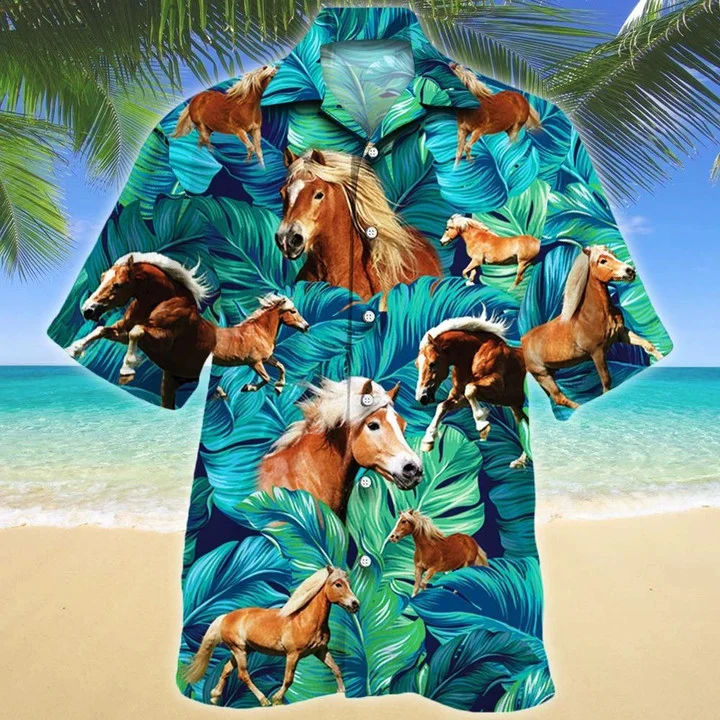 Enticing Gift For Haflinger Horse Lovers Summer Beach Palm Tree Pattern Hawaii Shirt Ha38710