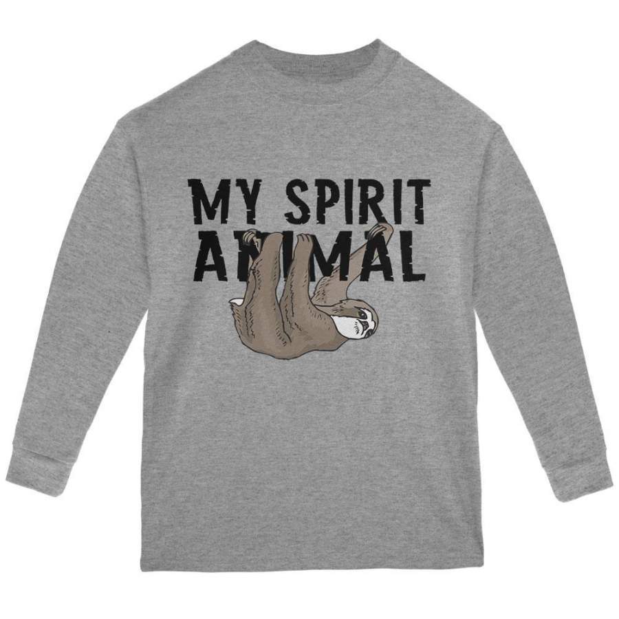 Sloth My Spirit Animal Youth Long Sleeve T Shirt