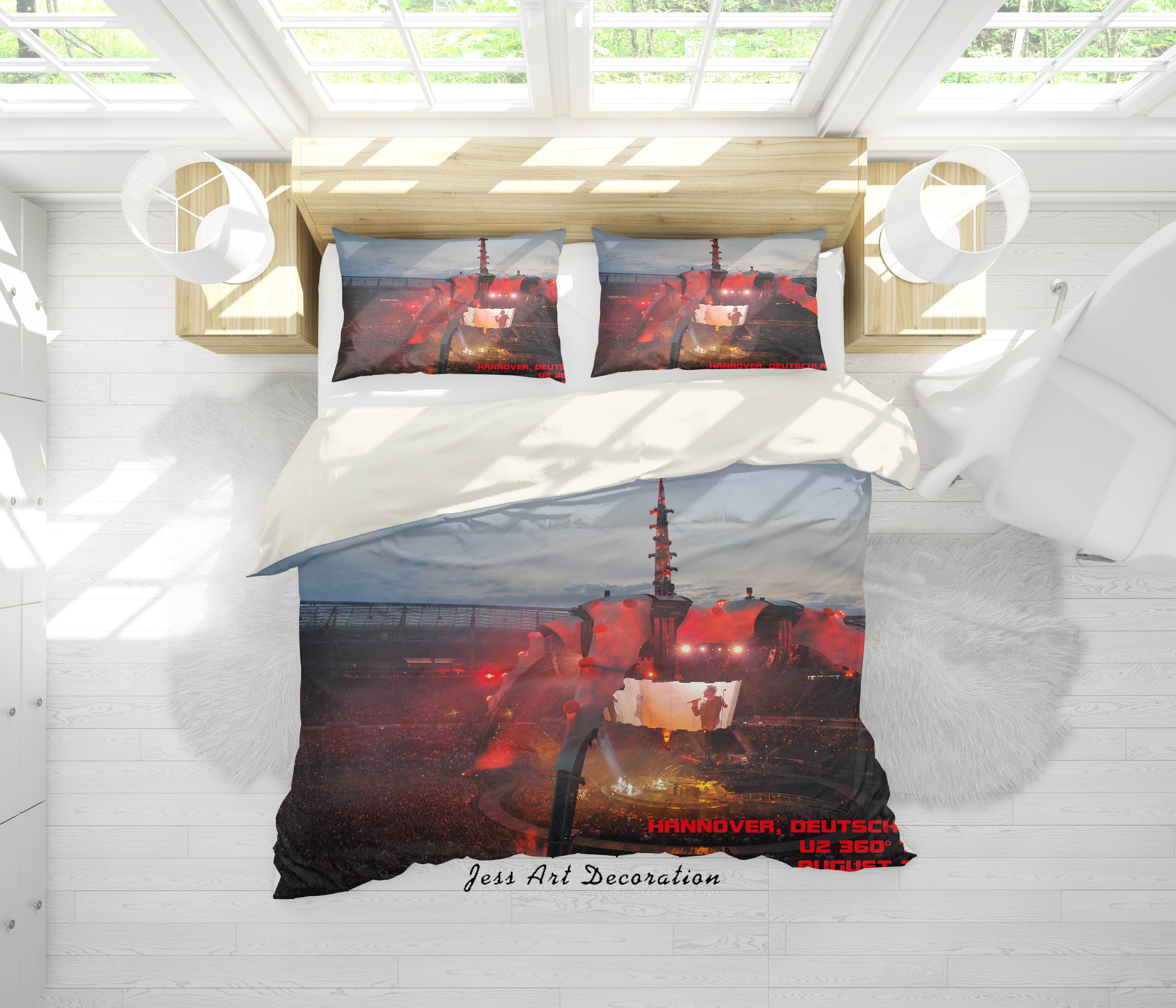 3D Music Band U2 Quilt Cover Set Bedding Set Pillowcases 09