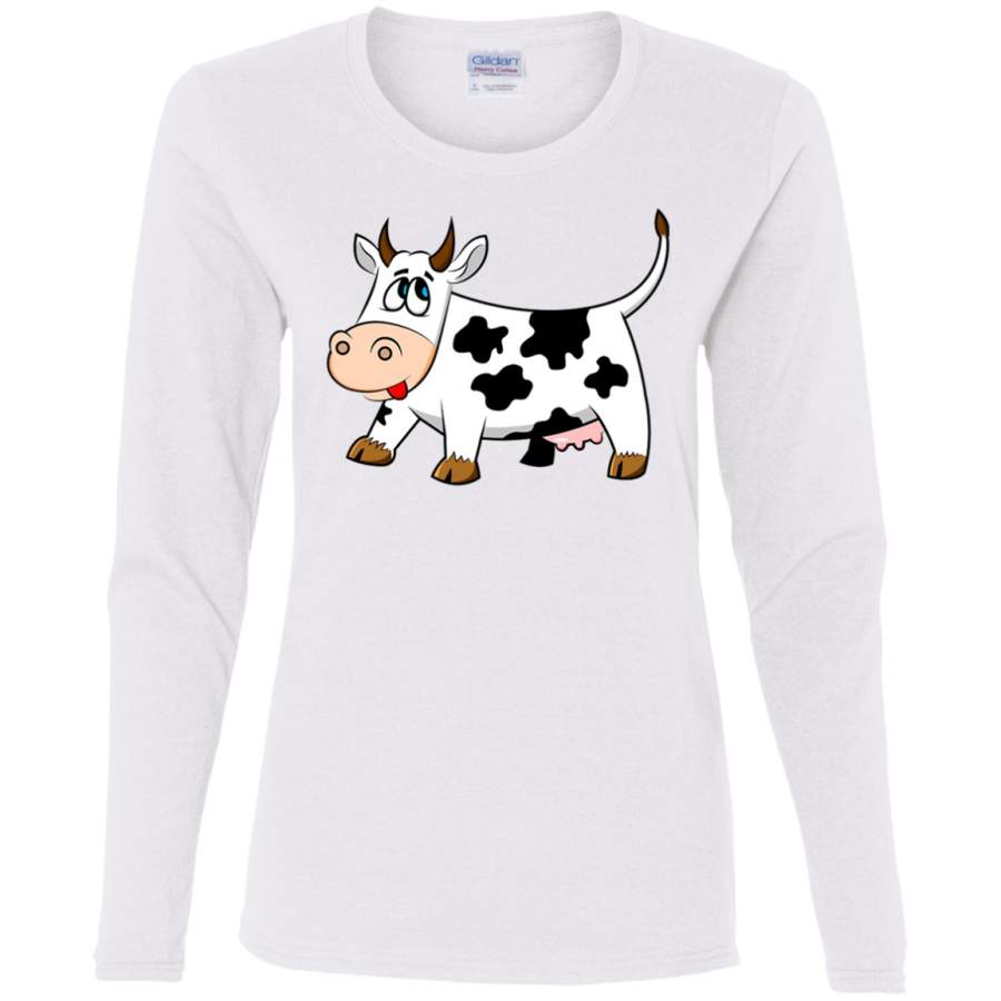 AGR Cow Ladies’ Cotton LS T-Shirt