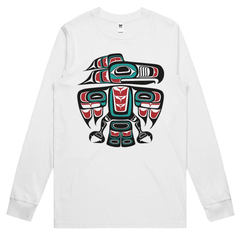 Haida Tlingit Native Raven Totem Long Sleeve T Shirts