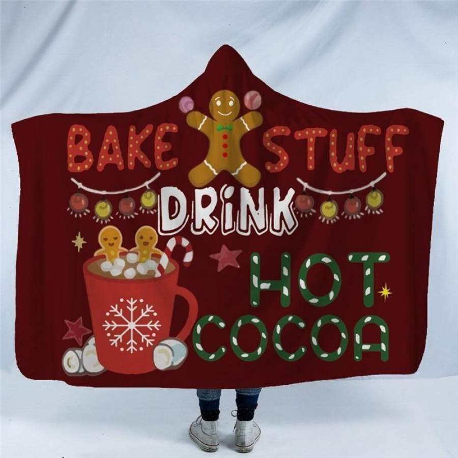 X-Mas Bake Gingerbread Hooded Blanket Christmas Decoration Ideas Christmas Gift Ideas