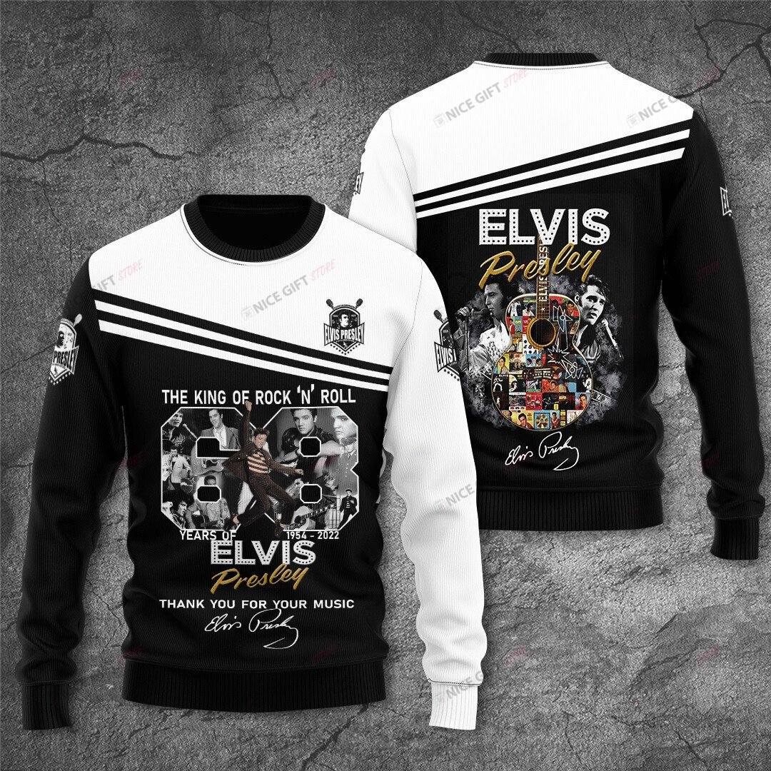 Elvis Presley Crewneck Sweatshirt 3Cs-V4X4