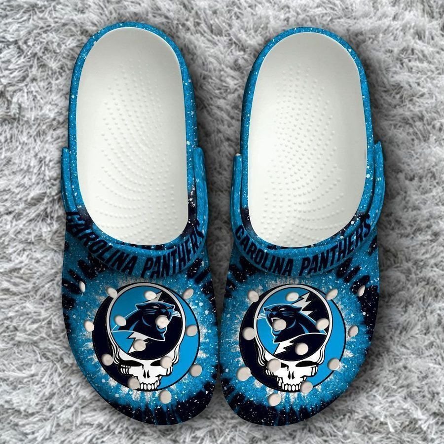 Carolina Panthers Grateful Dead Classic Team Crocs Crocband Clog Comfortable Water Shoes