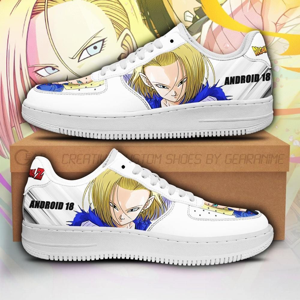 Android 18 Air Sneakers Custom Anime Dragon Ball Z Shoes Simple Style Unisex Men Women