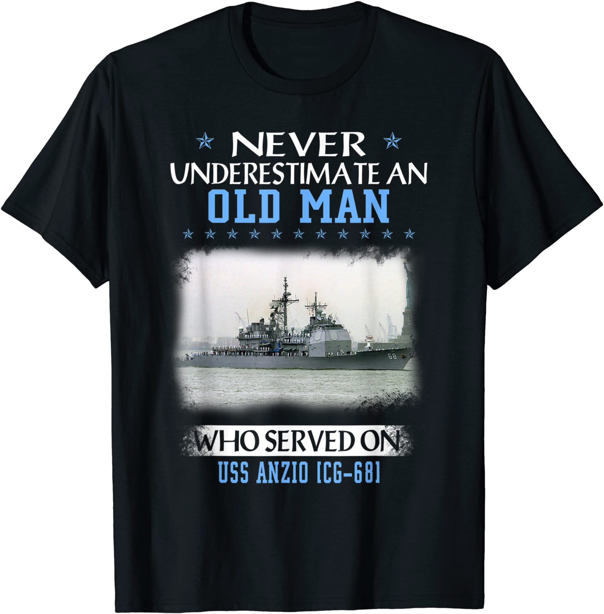 USS Anzio CG-68 Ticonderoga Class Cruiser Veteran Father Day T-Shirt