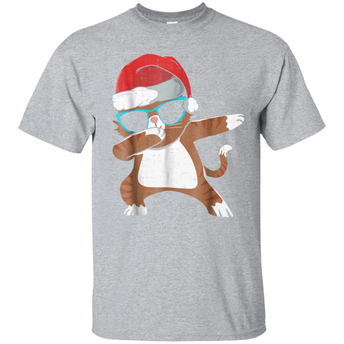 Christmas Shirts Funny Cute Dabbing Kitten Cat Gift