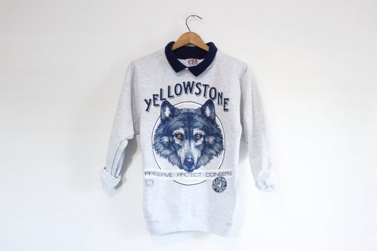 Vintage Yellowstone Wolf Preserve Protect Conserve Shirt