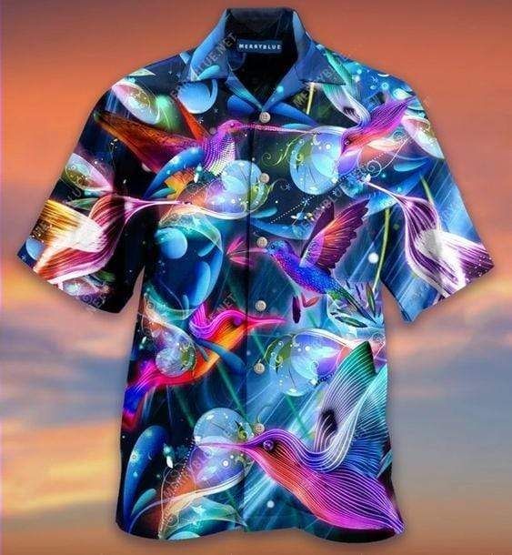 Get Here Hawaii Aloha Shirts Spread Your Wings Hummingbird Ha67621