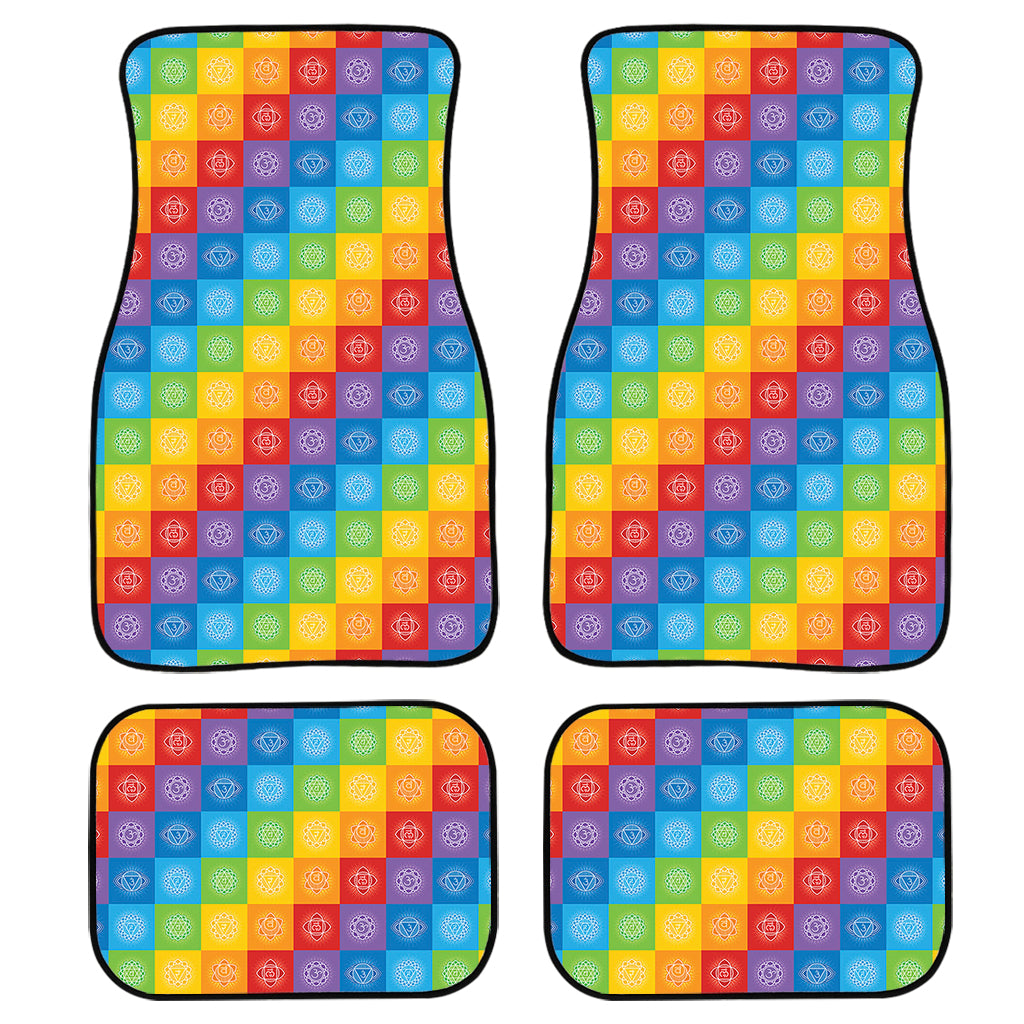 Reiki And The 7 Chakras Pattern Print Front And Back Car Floor Mats, Front Car Mat