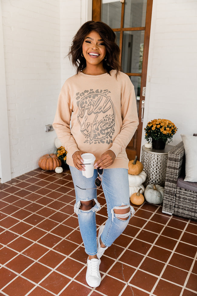 Wild And Free Gold Graphic Sweatshirt