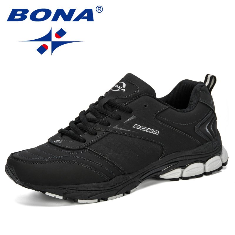 BONA 2019 New Style Spring Autumn Men Running Shoes Breathable Outdoors Sports Shoes Zapatos Comfortable Athletic Male Sneakers alx