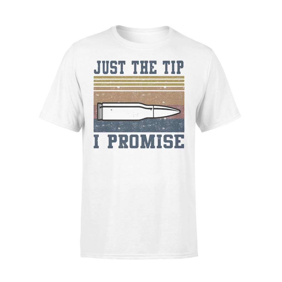 Gun Just The Tip I Promise Vintage Retro T-shirt