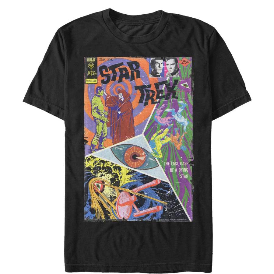 Star Trek Men’s The Last Gasp of a Dying Star Comic Page  T Shirt