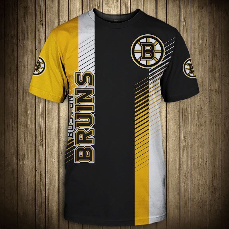 Boston Bruins T-Shirt 3D Cool Design Short Sleeve