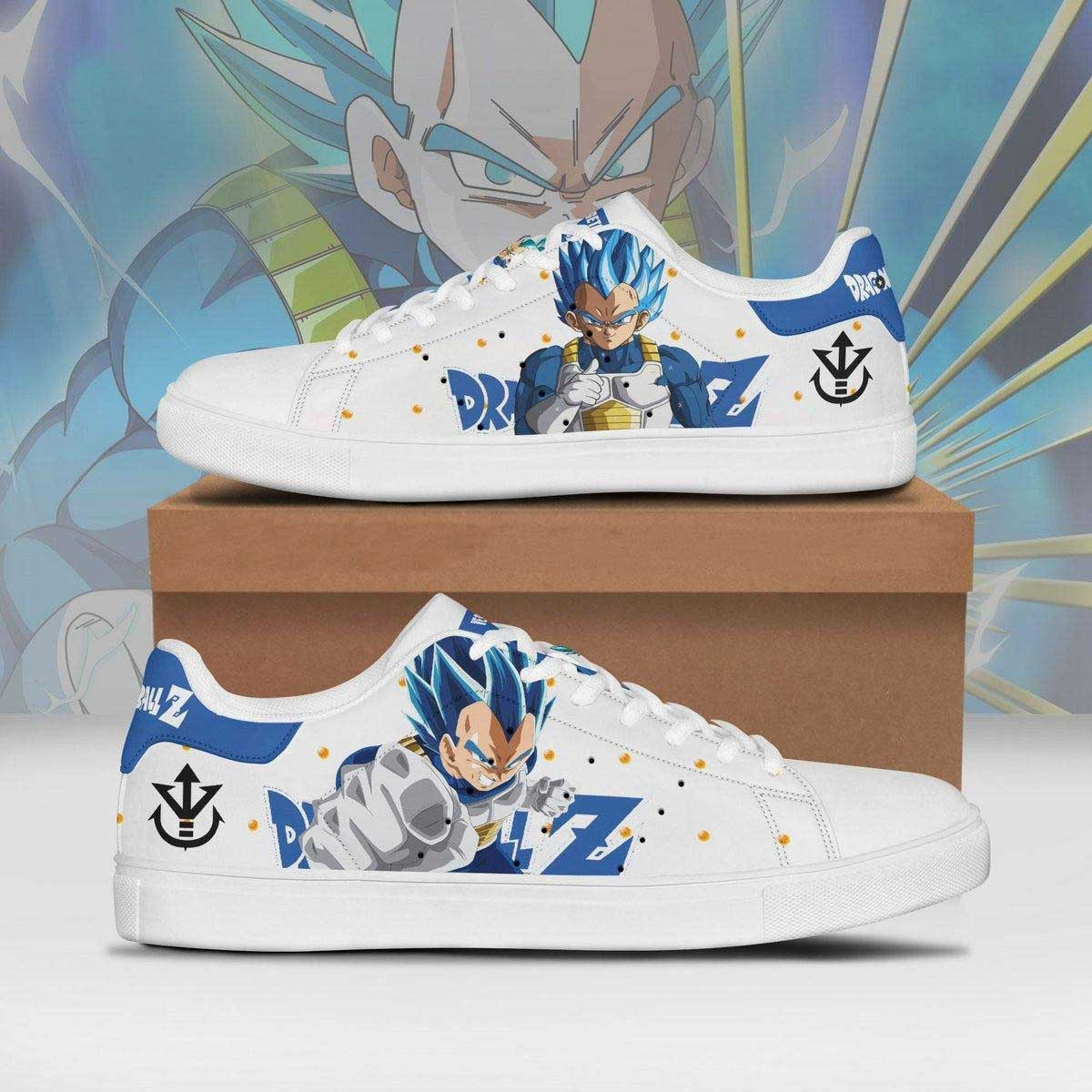 Dragon Ball Vegeta Anime Christmas Gift For Fan Low Top Leather Skate Shoes Sneakers For Man And Women