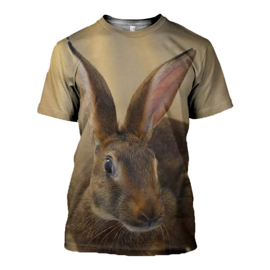 3D All Over Printed Rabbit T-shirt Hoodie ADAL110411