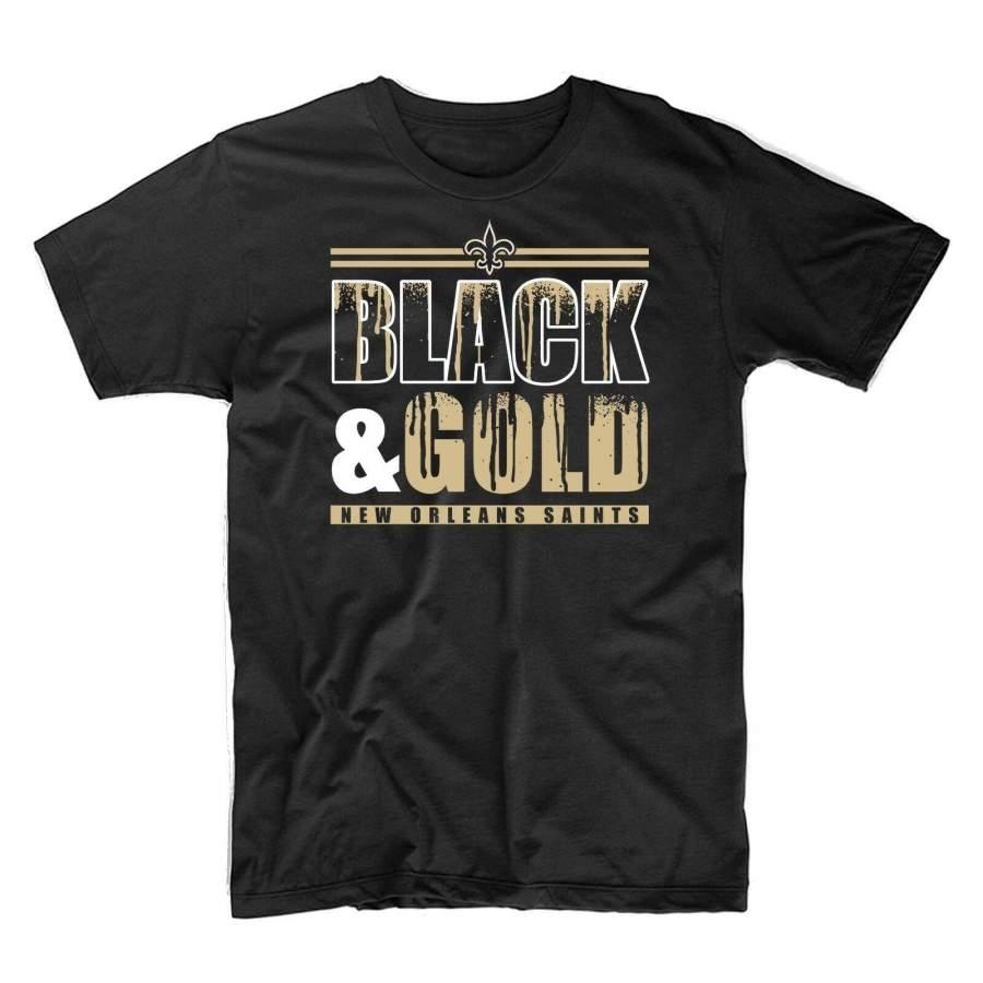 Who Dat Nation T Shirt New Orleans Saints Black and Gold