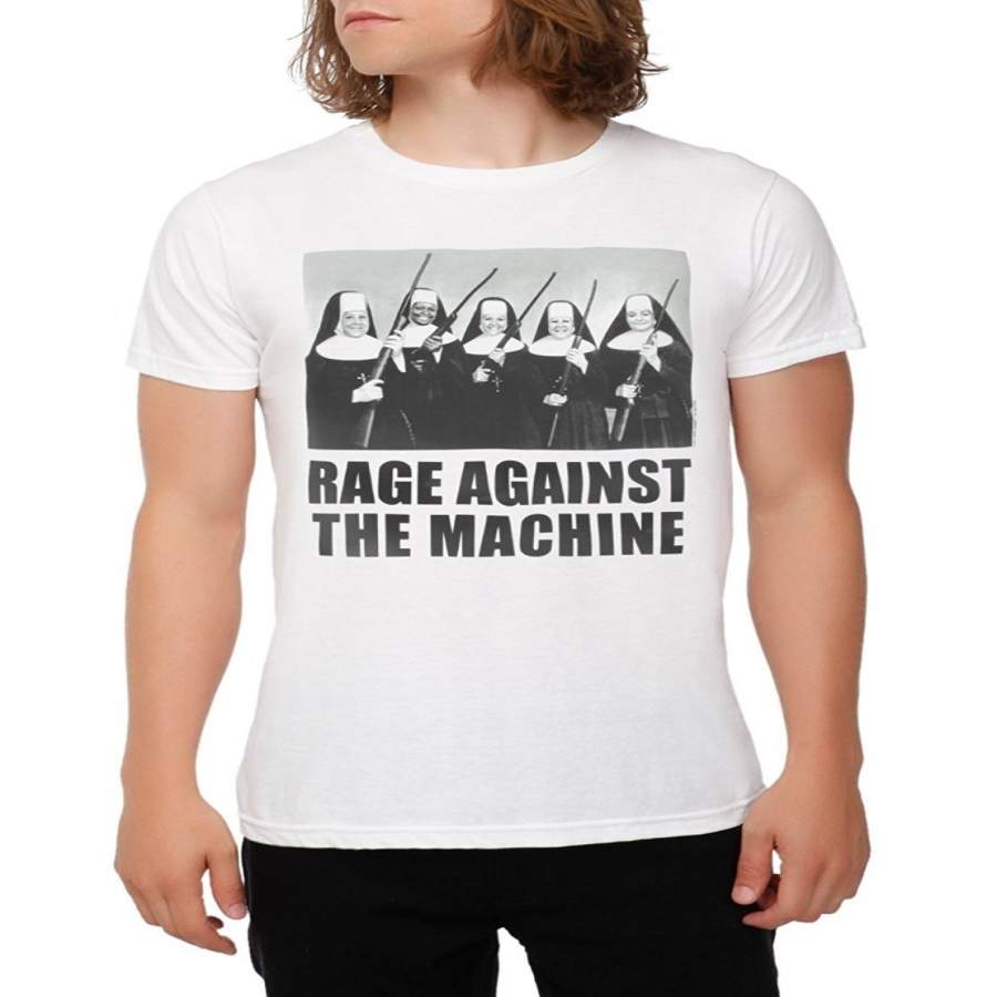 Rage Against The Machine Nuns With Guns White T-Shirt