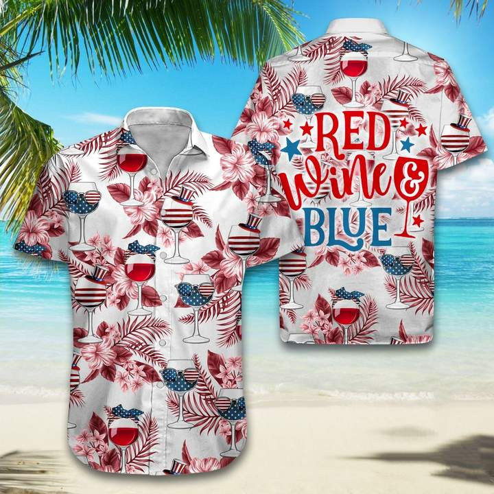 Red Wine Blue Hawaii Shirt Unisex Adult Ha81567