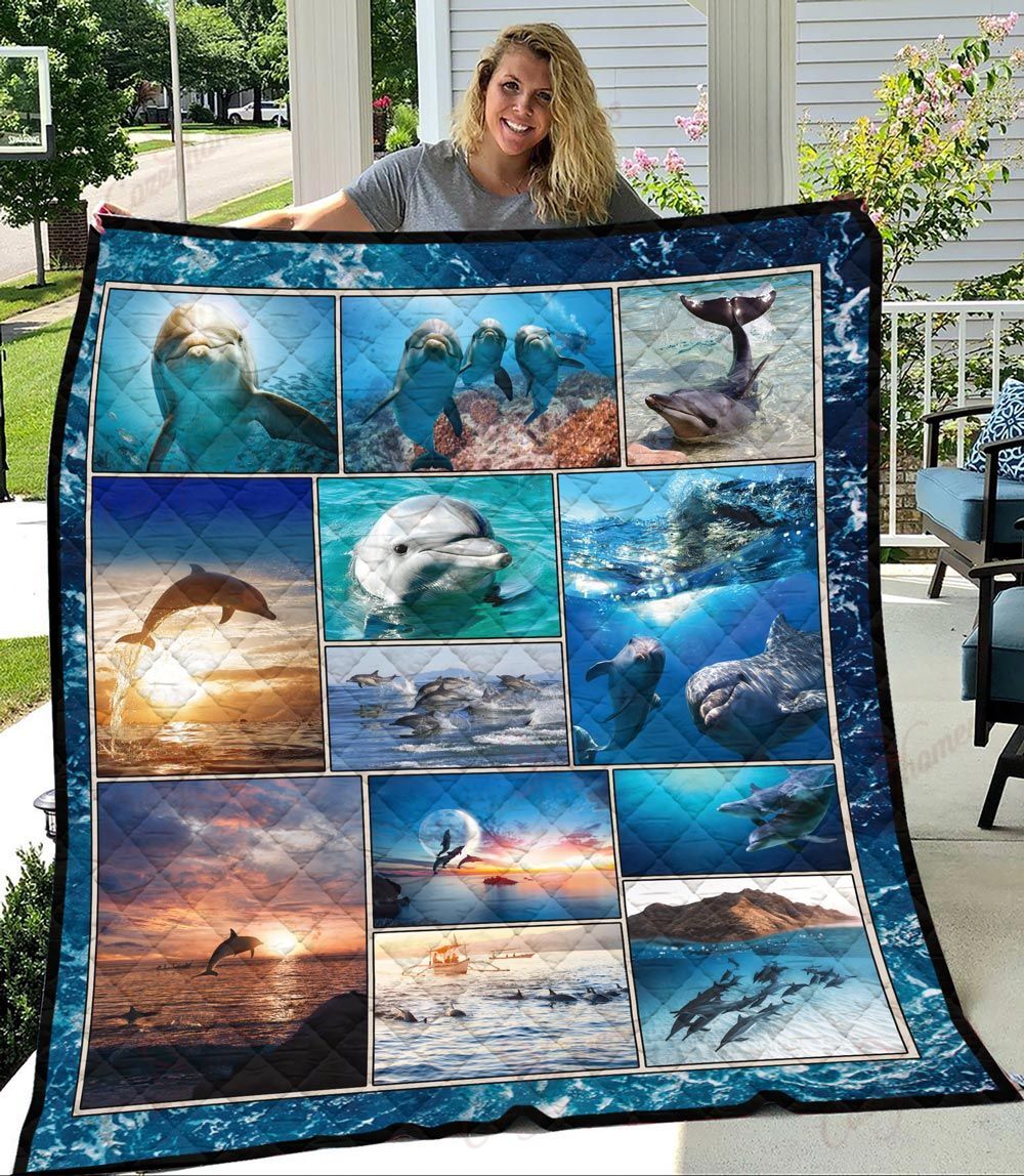 Blue Ocean Dolphin YQ3003391CL Quilt Blanket