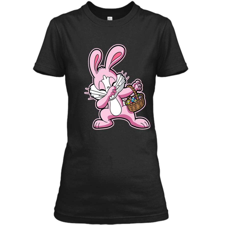 Dabbing Easter Bunny Dab Shirt Ladies Custom