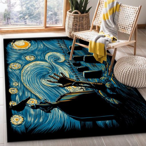 Starry Halloween Rug All Over Print Logo Custom Area Rug Carpet Full Sizes Home Living Rug Carpet Decor