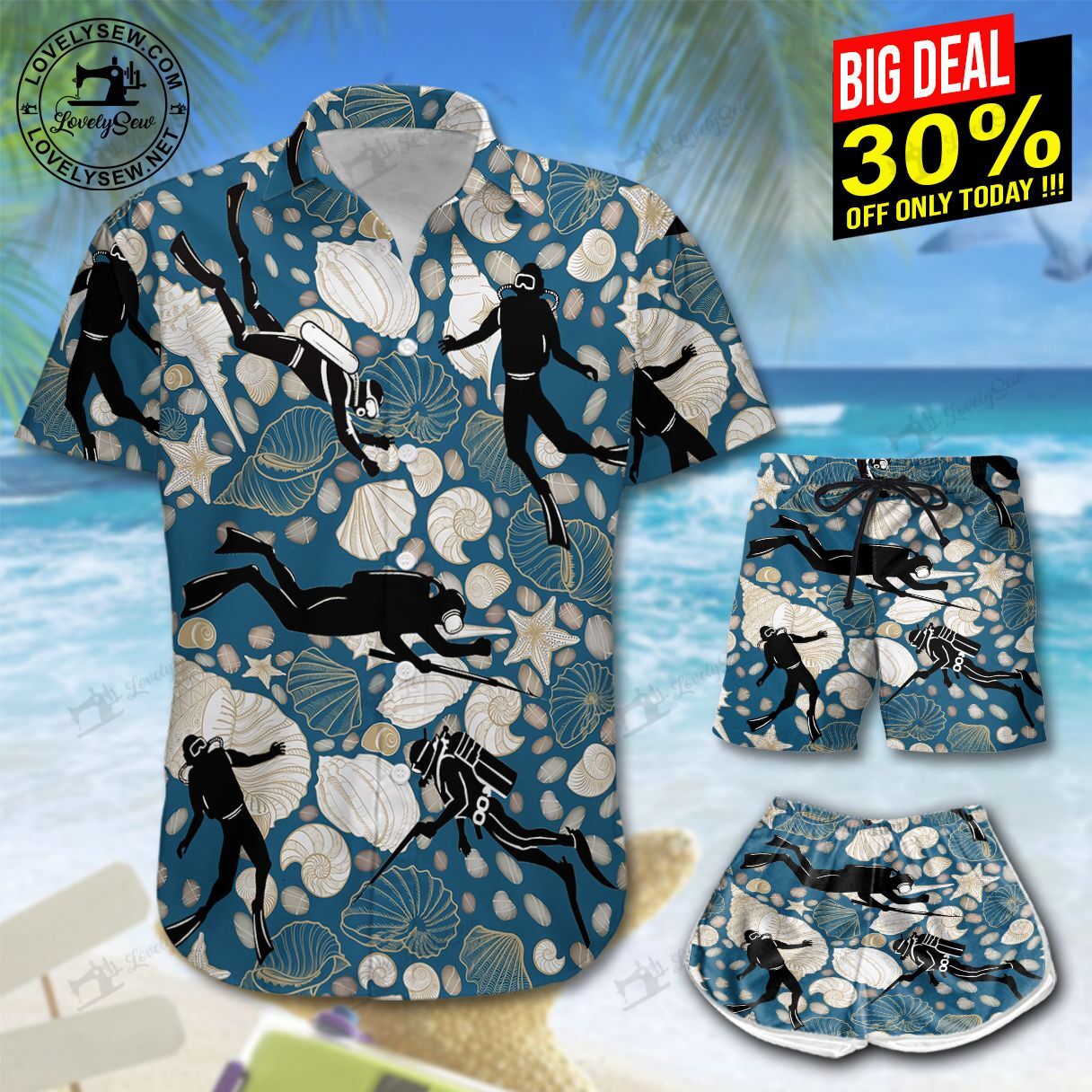 Scuba Diving 2 Hawaiian Shirt Shorts Ha54182