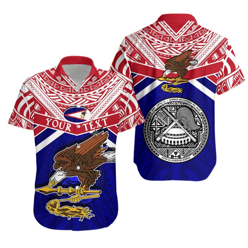 American Samoa Rugby Hawaiian Shirt Eagle Flag K13