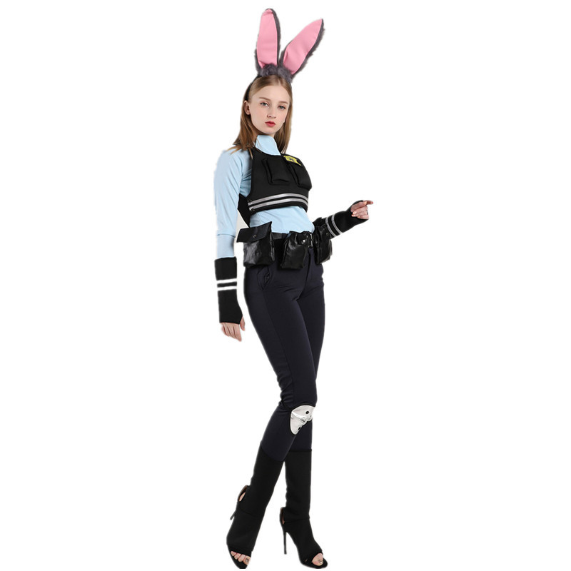 Sexy Halloween Costumes For Women Cosplay Cute Crazy Animal City Rabbit Suit Judy Role Play anime Movie Stage Costume Adult alx