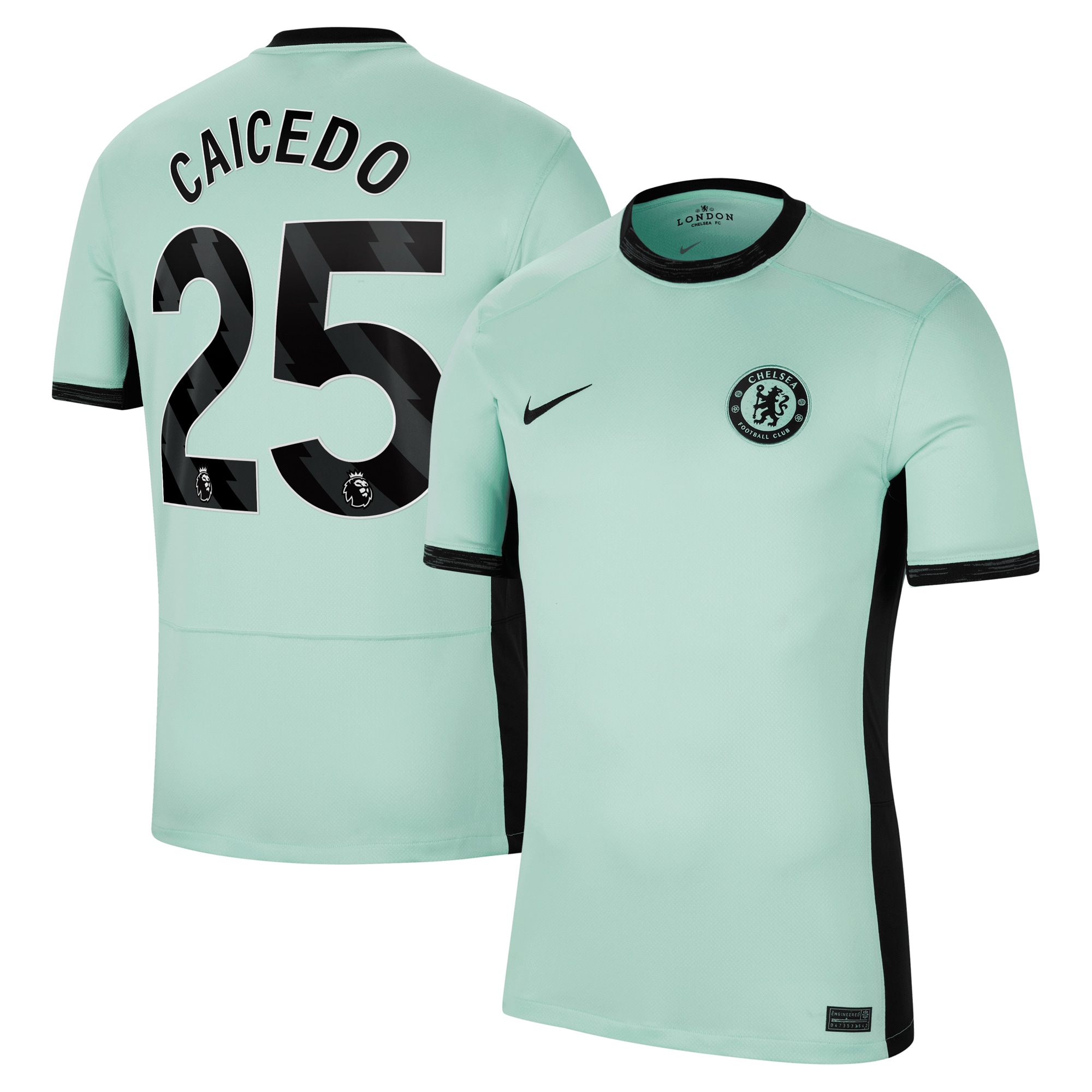 Moisés Caicedo Chelsea 2023/24 Third Stadium Replica Player Jersey – Mint