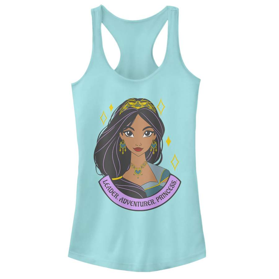 Aladdin Junior’s Jasmine Leader Portrait  Racerback Tank