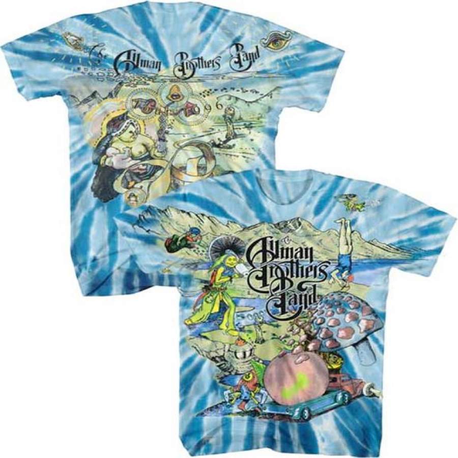 Allman Brothers-All Over Collage Tie Dye T-Shirt