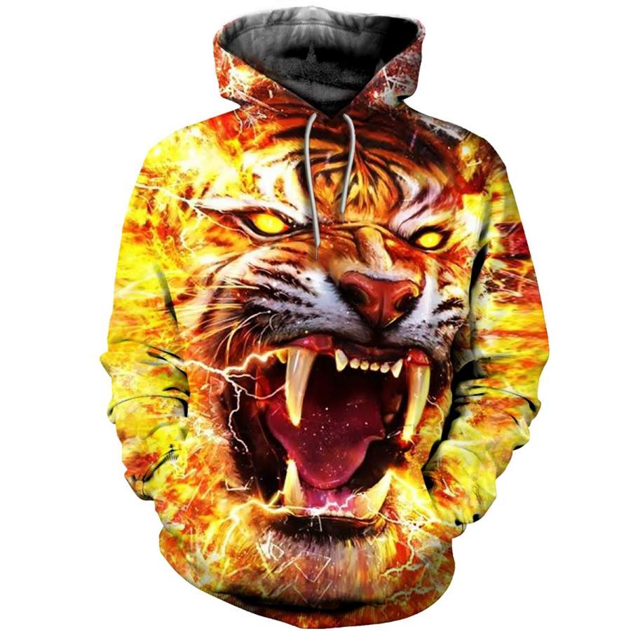 3D All Over Printed Tiger T Shirt Hoodie 51201912