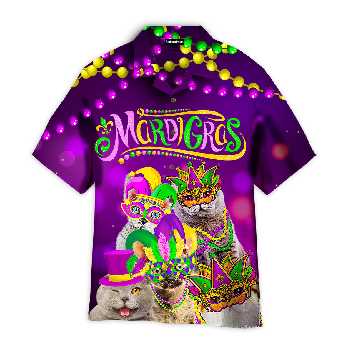 Meowdi Gras Aloha Hawaii Shirts For Men Women Ha66458