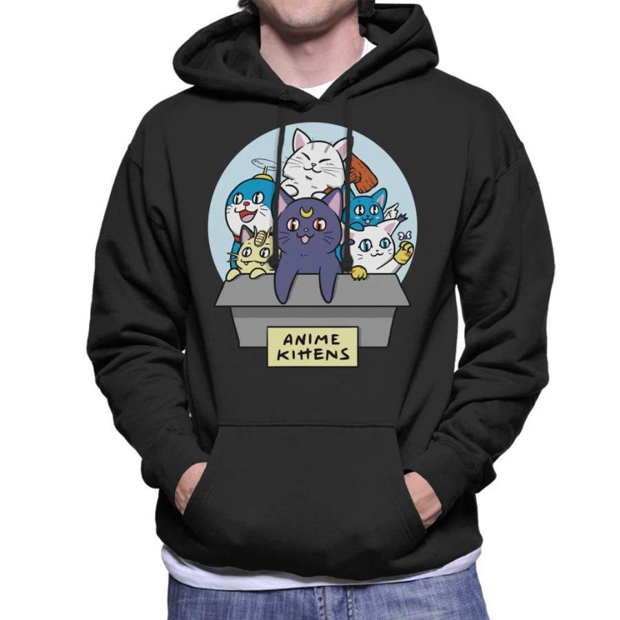 Anime Kittens In A Box Men’s Hooded Sweatshirt