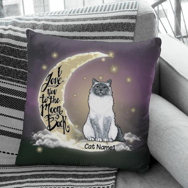 Love To Moon Personalized Cat Pillow Pl-Hr03