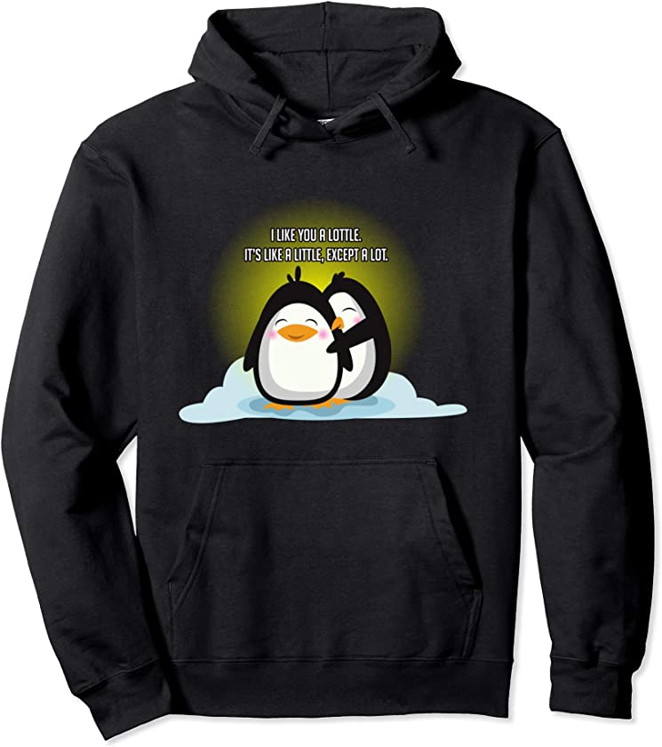 Animals Penguin Love Loving Person Pullover Hoodie