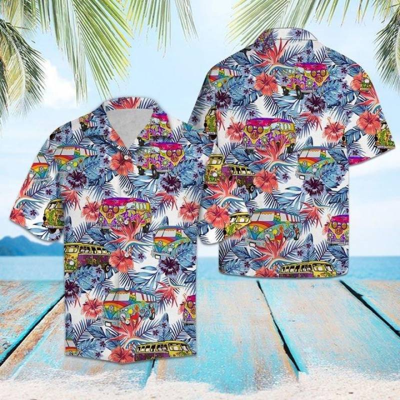 Hippie Bus Tropical Hawaii Shirt Ha27838