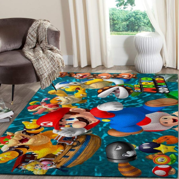 Super Mario Area Rug / Gaming Floor Decor 1912068