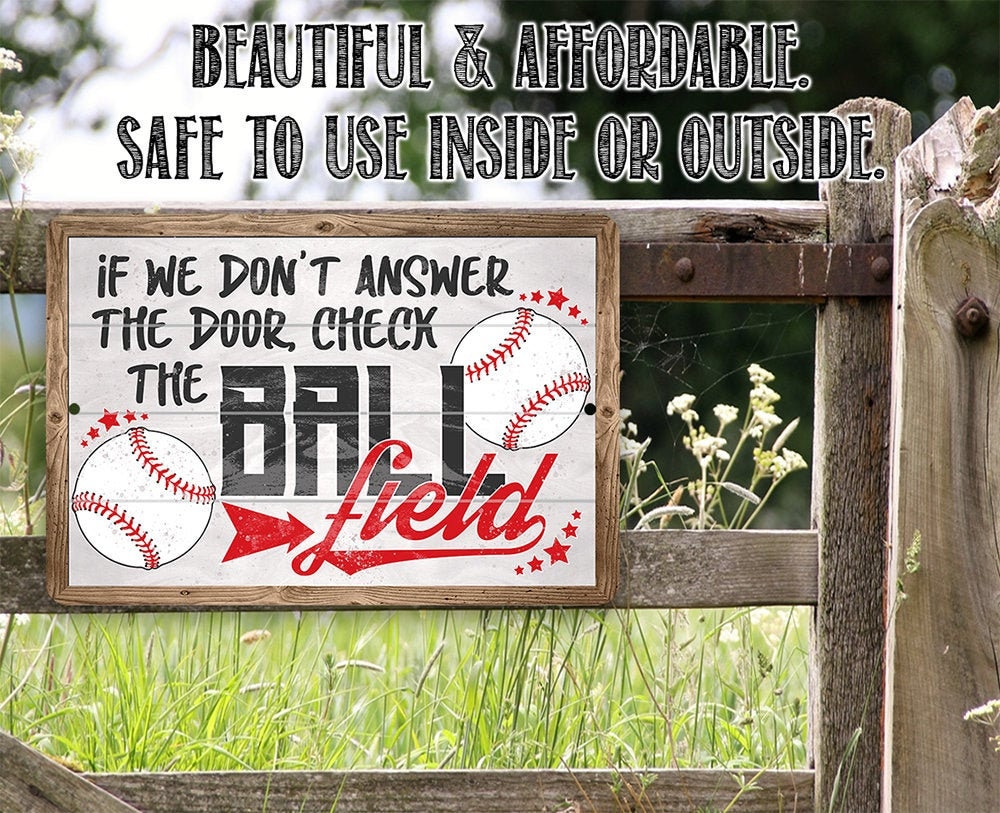 Check The Ball Field – 8″ x 12″ or 12″ x 18″ Aluminum Tin Awesome Metal Poster