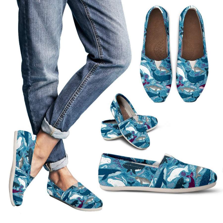 Whale Party Casual Shoes-Clearance