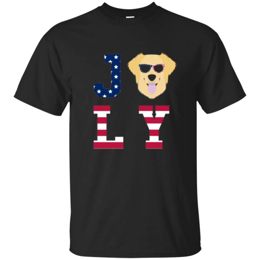 AGR 4th of July – Golden Retriever American Flag Dog T-Shirt