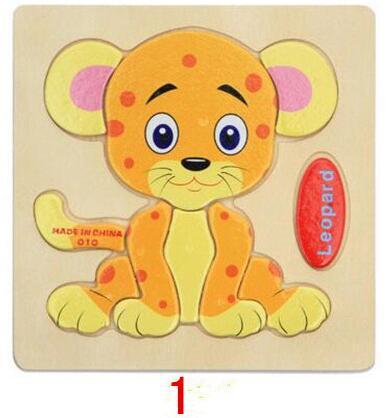 Montessori Toys Educational Wooden Toys Early Learning Puzzle 3D Cartoon Animal Traffic Puzzles Intelligence Jigsaw