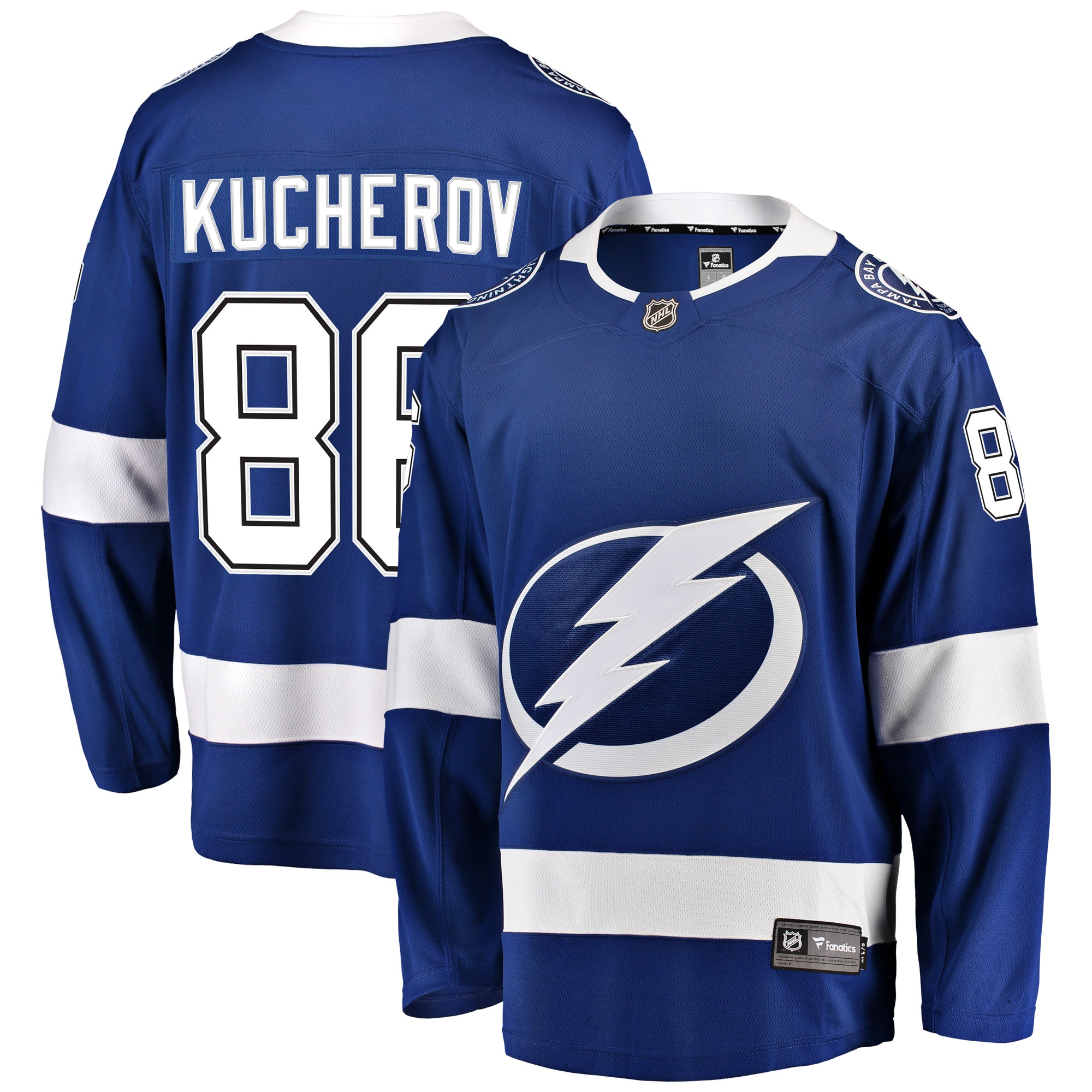 Men's Tampa Bay Lightning Nikita Kucherov Blue Home Breakaway Player Jersey