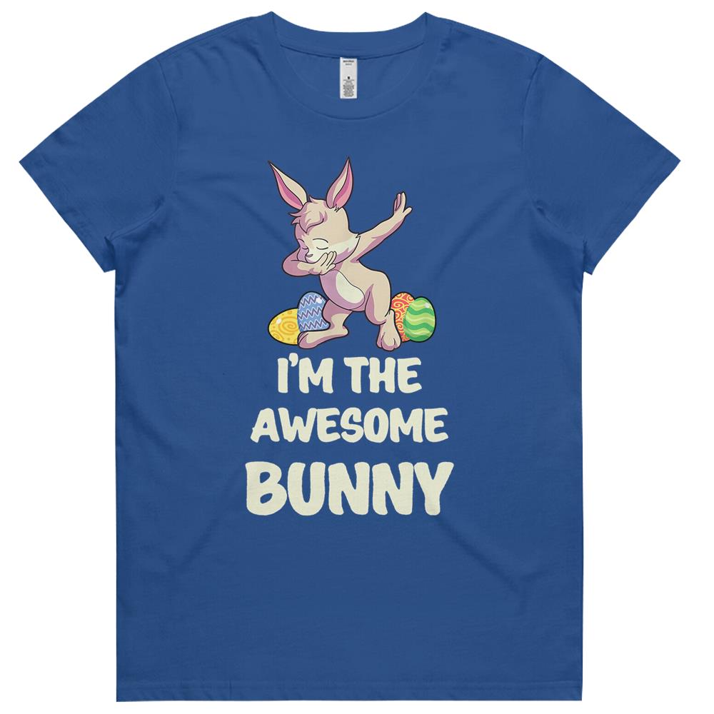 Awesome Bunny Matching Family Group Easter Party Womens Tshirts